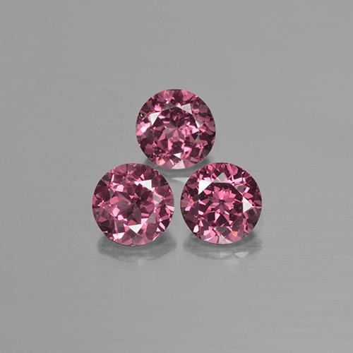 2.62캐럿 천연 핑크빛 로즈 로돌라이트 가넷 보석, 라운드 컷, 5.60 mm, VS