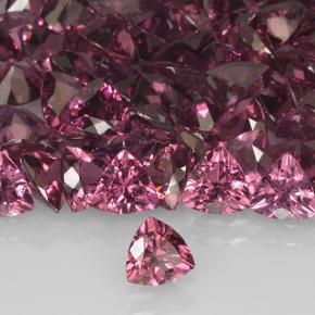 0.51캐럿 천연 라즈베리 레드 로돌라이트 가넷, 트릴리언, 5.1×5.1 mm, VS