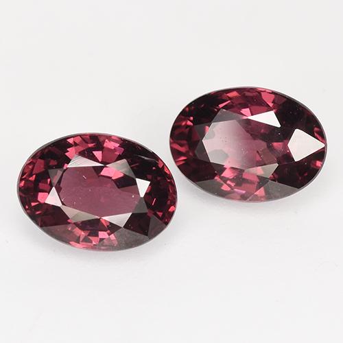 2.33캐럿 천연 퍼플-레드 로돌라이트 가넷 보석, 타원형 컷, 7.1×5.2 mm, VS