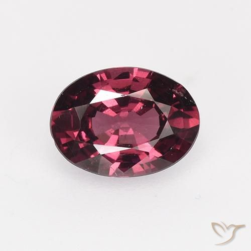 0.91ct 자연스러운 다크 레드 로돌라이트 가넷, 타원형, VS