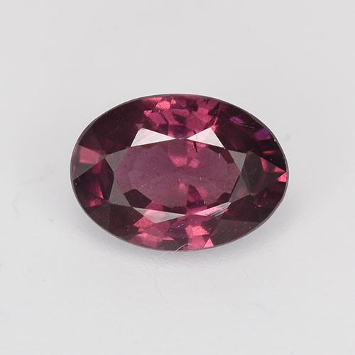 0.95캐럿 천연 라즈베리 레드 로돌라이트 가넷, 타원형 컷, 7.1×5.2 mm, VS