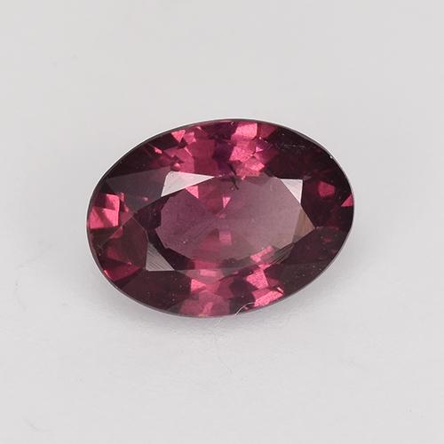 0.95캐럿 천연 라즈베리 레드 로돌라이트 가넷, 타원형 컷, 7.1×5.2 mm, VS