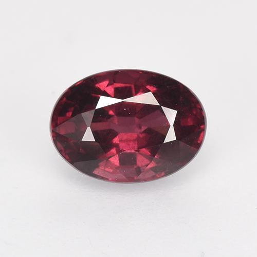 1.37캐럿 천연 라즈베리 레드 로돌라이트 가넷, 타원형 컷, 7.1×5.2 mm, VS