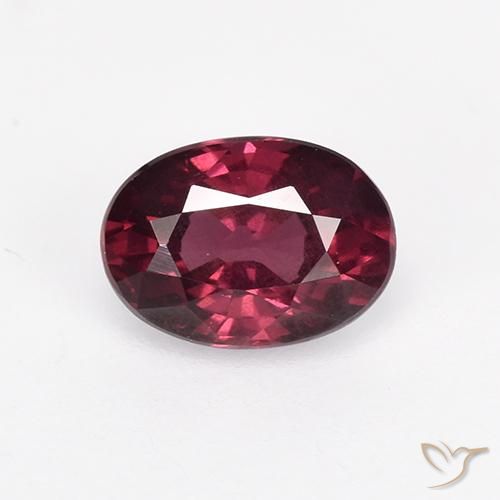 1.06ct 자연스러운 퍼플-레드 로돌라이트 가넷, 타원형, VS