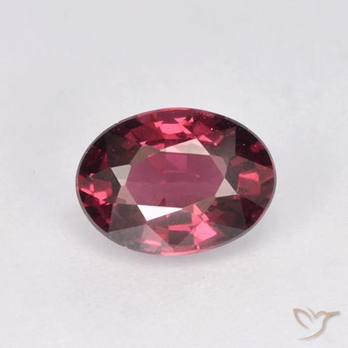 1.07ct 자연스러운 퍼플-레드 로돌라이트 가넷, 타원형, VS