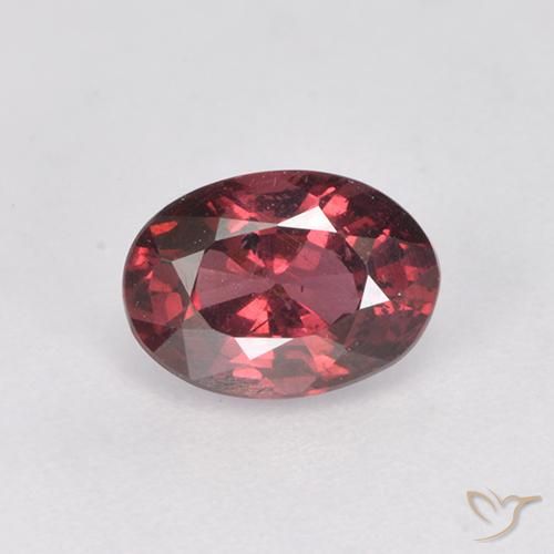 1.09ct 자연스러운 라즈베리 레드 로돌라이트 가넷, 타원형, VS