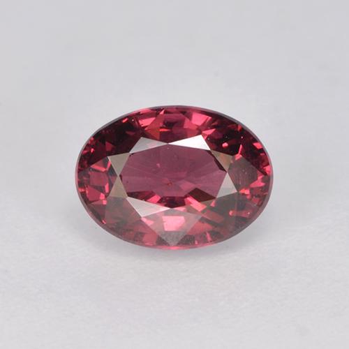1.15캐럿 천연 미디엄 다크 레드 로돌라이트 가넷, 타원형 컷, 6.9×5.1 mm, VS