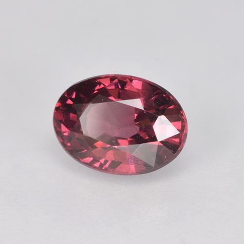 1.15캐럿 천연 미디엄 다크 레드 로돌라이트 가넷, 타원형 컷, 6.9×5.1 mm, VS