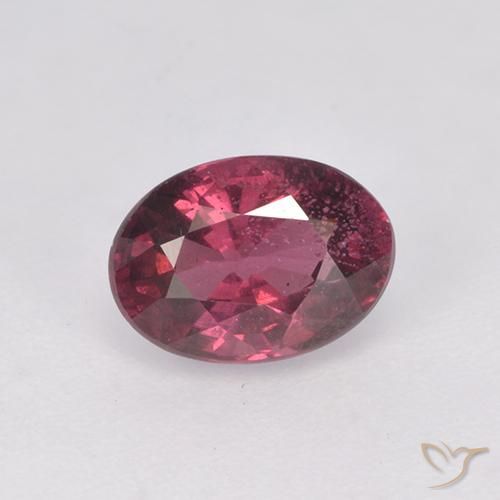 1.18ct 자연스러운 라즈베리 레드 로돌라이트 가넷, 타원형, VS