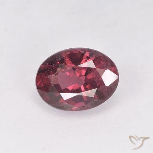 1.03ct 자연스러운 미디엄 레드 로돌라이트 가넷, 타원형, VS