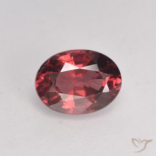 1.07ct 자연스러운 다크 레드 로돌라이트 가넷, 타원형, VS