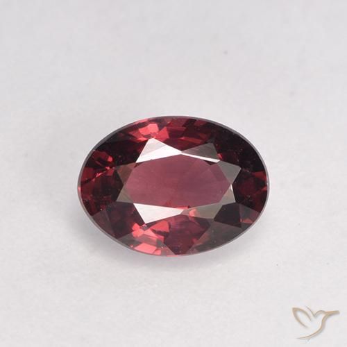 0.96ct 자연스러운 와인 레드 로돌라이트 가넷, 타원형, VS