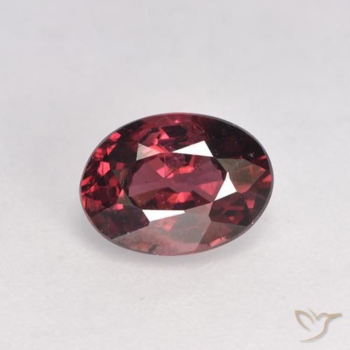 1.03ct 자연스러운 미디엄 레드 로돌라이트 가넷, 타원형, VS