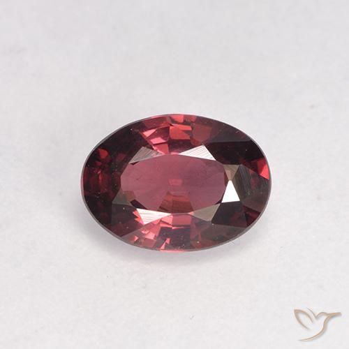 0.89ct 자연스러운 와인 레드 로돌라이트 가넷, 타원형, VS