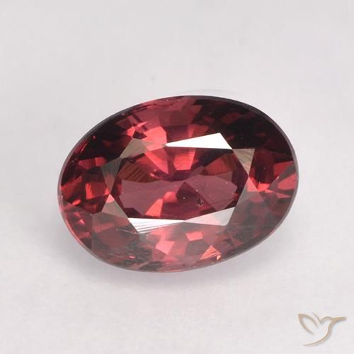 1.12ct 자연스러운 다크 레드 로돌라이트 가넷, 타원형, VS