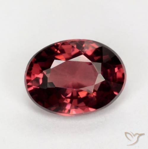 1.07ct 자연스러운 다크 레드 로돌라이트 가넷, 타원형, VVS-VS