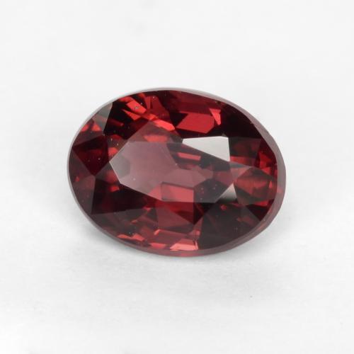 1.10캐럿 천연 딥 블러드 레드 로돌라이트 가넷, 타원형 컷, 6.6×5 mm, VS