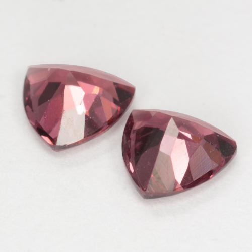 1.09캐럿 천연 다크 레드 로돌라이트 가넷 보석, 트릴리언, 5.3×5.2 mm, VS