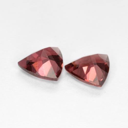 1.02캐럿 천연 딥 레드 로돌라이트 가넷 보석, 트릴리언, 5.2×5.1 mm, VS