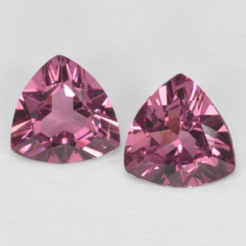 0.86캐럿 천연 보이젠베리 로돌라이트 가넷 보석, 트릴리언, 5.2×5.2 mm, VVS-VS