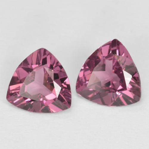 0.86캐럿 천연 보이젠베리 로돌라이트 가넷 보석, 트릴리언, 5.2×5.2 mm, VVS-VS