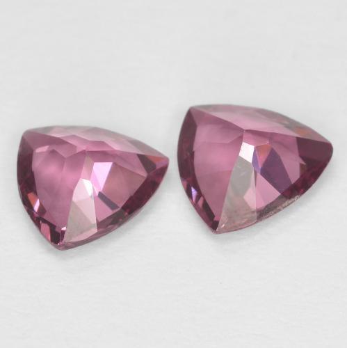 0.86캐럿 천연 보이젠베리 로돌라이트 가넷 보석, 트릴리언, 5.2×5.2 mm, VVS-VS