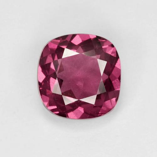 1.97캐럿 천연 붉은빛 퍼플 로돌라이트 가넷, 쿠션 컷, 7.4×7.2 mm, VS