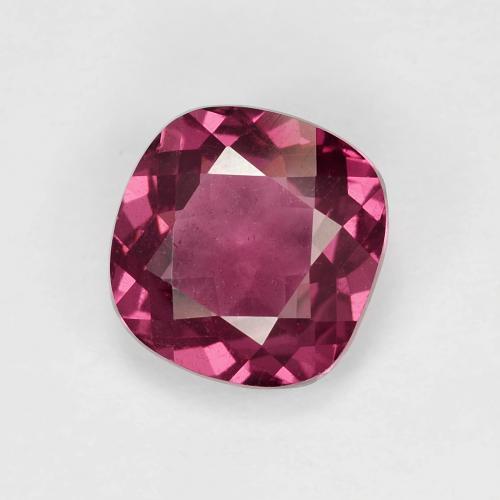 1.97캐럿 천연 붉은빛 퍼플 로돌라이트 가넷, 쿠션 컷, 7.4×7.2 mm, VS