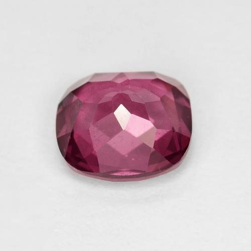 1.97캐럿 천연 붉은빛 퍼플 로돌라이트 가넷, 쿠션 컷, 7.4×7.2 mm, VS