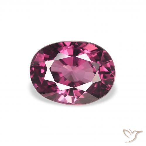 1.96ct 자연스러운 미디엄 퍼플 로돌라이트 가넷, 타원형, VVS
