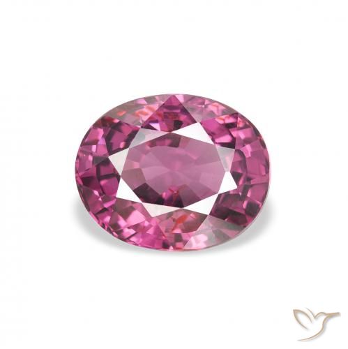 2.21ct 자연스러운 미디엄 핑크 로돌라이트 가넷, 타원형, VVS-VS