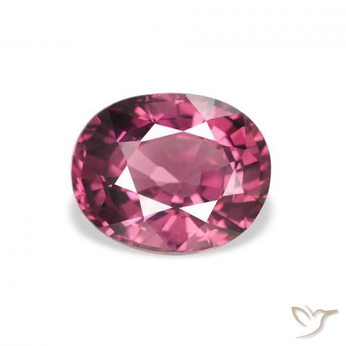 2.04ct 자연스러운 적자색 로돌라이트 가넷, 타원형, VS