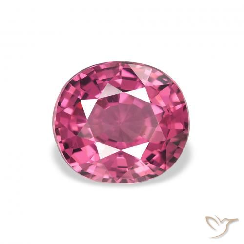 2.23ct 자연스러운 핑크 베리 퍼플 로돌라이트 가넷, 타원형, VVS
