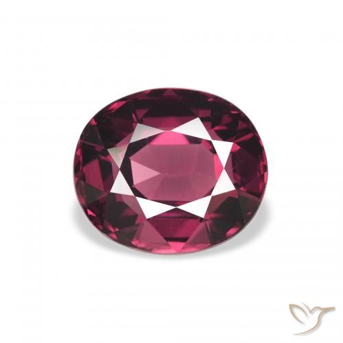 2.78ct 자연스러운 적자색 로돌라이트 가넷, 타원형, VVS