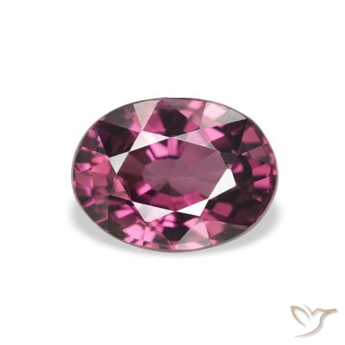 2.28ct 자연스러운 미디엄 퍼플 로돌라이트 가넷, 타원형, VS