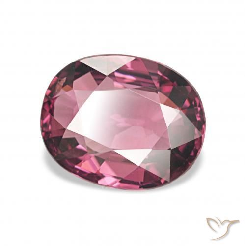 1.58캐럿 천연 마젠타-핑크 로돌라이트 가넷, 타원형, VVS