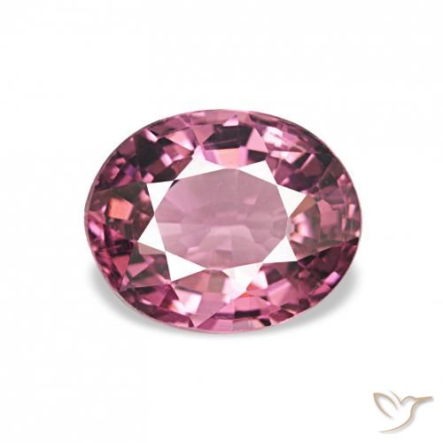1.11ct 분홍빛이 도는 보라색 로돌라이트 가넷, 타원형, VVS
