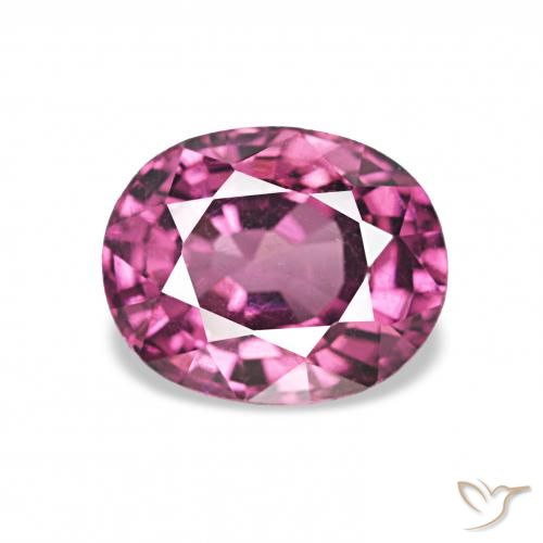 1.25ct 미디엄 퍼플 로돌라이트 가넷 보석, 타원형, VVS-VS