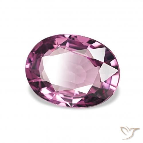 1.26캐럿 천연 적자색 로돌라이트 가넷, 타원형, VVS-VS