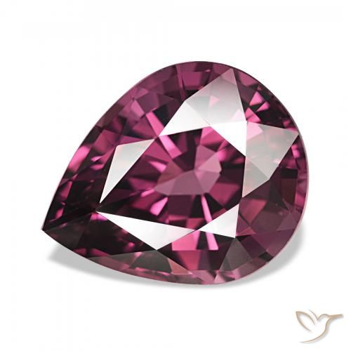 4.58ct 라베리 레드 로돌라이트 가넷, 배 모양, VVS