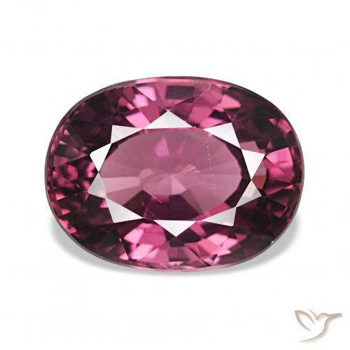 4.17ct 적자색 로돌라이트 가넷, 타원형, VVS