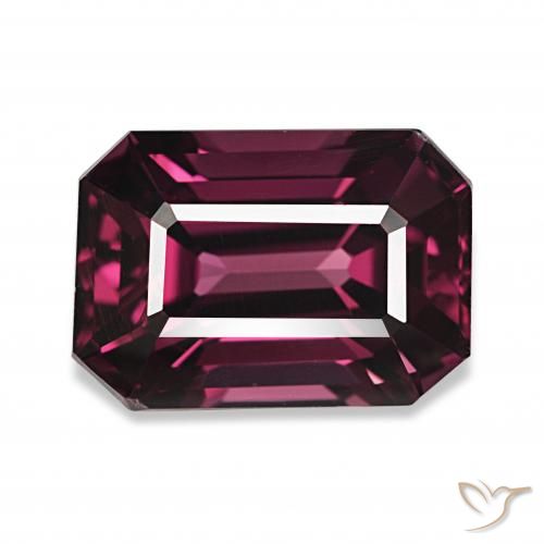 4.61ct 퍼플-레드 로돌라이트 가넷, 에메랄드 컷, VVS