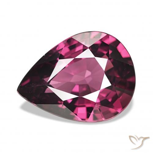 4.29ct Medium Dark-Purple 로돌라이트 가넷, 배 모양, VS