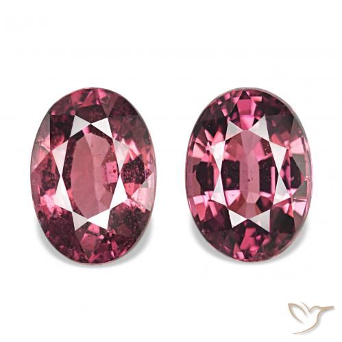 2.09캐럿 천연 퍼플-레드 로돌라이트 가넷 보석, 타원형, VS