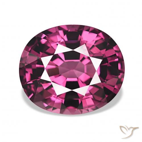 4.82캐럿 천연 미디엄 퍼플 로돌라이트 가넷, 타원형, VVS-VS