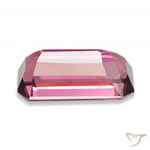 3.95캐럿 천연 라즈베리 레드 로돌라이트 가넷, 옥타곤 / 에메랄드 컷, VS