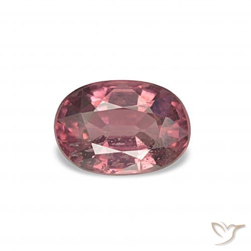 1.16캐럿 천연 퍼플-레드 톤 로돌라이트 가넷, 타원형 컷, VS-SI