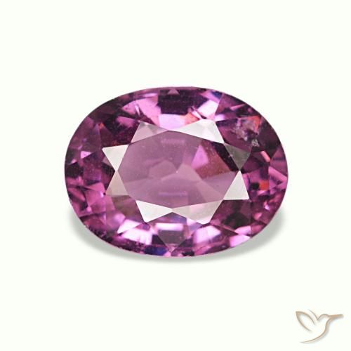 1.08캐럿 천연 Medium Dark-Purple 로돌라이트 가넷, 타원형 컷, 7×5.4 mm, VS