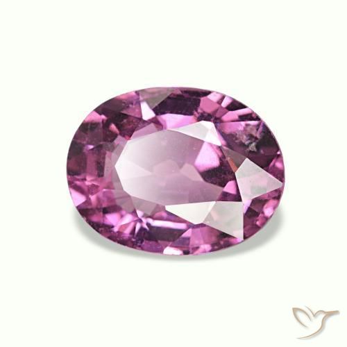 1.08캐럿 천연 Medium Dark-Purple 로돌라이트 가넷, 타원형 컷, 7×5.4 mm, VS