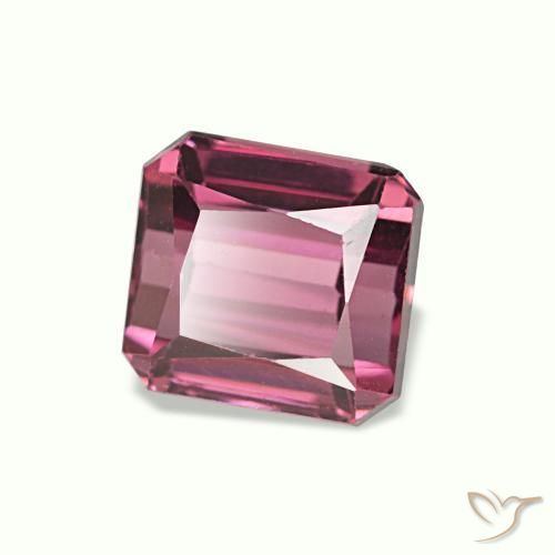 1.40캐럿 천연 미디엄 퍼플 로돌라이트 가넷, 에메랄드 컷, 5.6×5.2 mm, VVS-VS